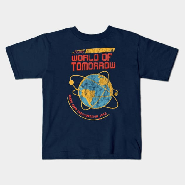 World Of Tomorrow Expo Kids T-Shirt by DeepDiveThreads